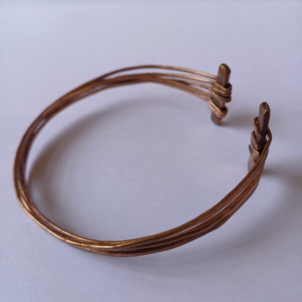 "Twisted Harmony Copper Cuff" - Image 4