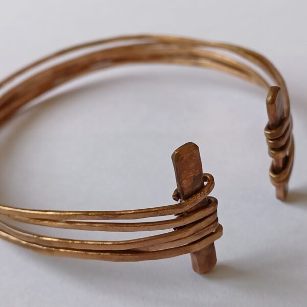 "Twisted Harmony Copper Cuff" - Image 5