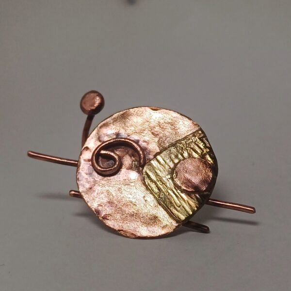 "Spiral Sun Copper-Brass Ring"