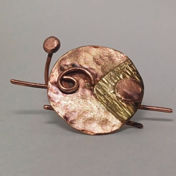 "Spiral Sun Copper-Brass Ring" - Image 6