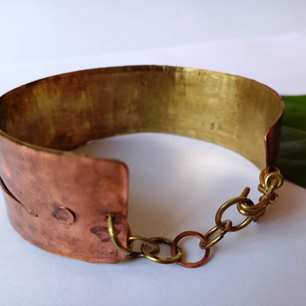"Layered Elegance Copper-Brass Cuff" - Image 7